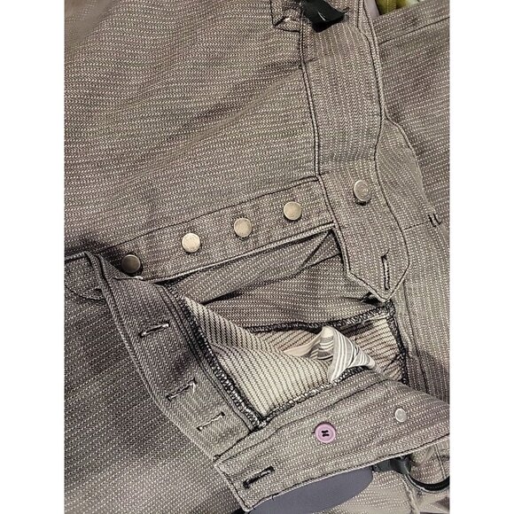 Wah Maker Frontier Pants Mens 46 Gray Buttonfly Buckle Back Suspenders Western - Picture 8 of 10